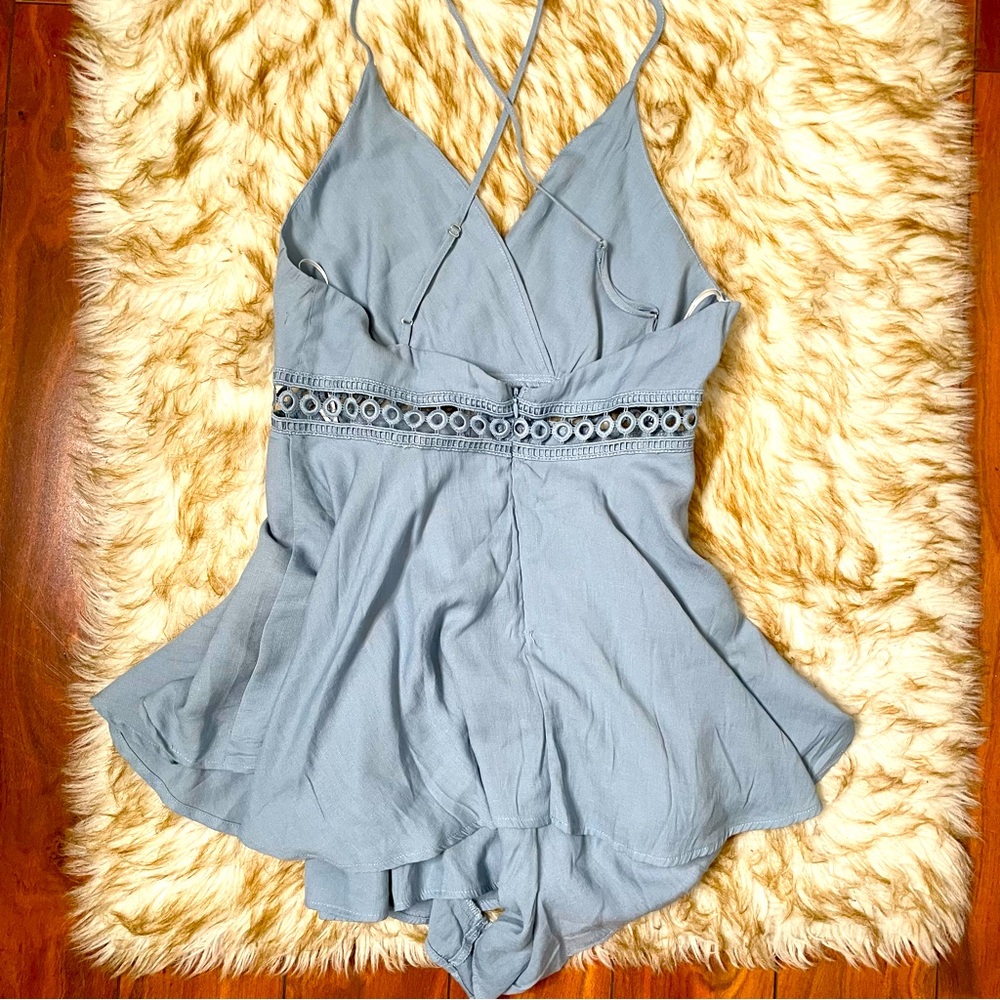 Love Tree lace insert double layer romper - Picture 3 of 7